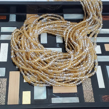 Load image into Gallery viewer, Matt Gold/White Waistbeads
