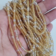 Load image into Gallery viewer, Matt Gold/White Waistbeads