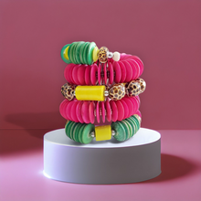 Load image into Gallery viewer, Hot Pink Leopard Wrap Bracelet