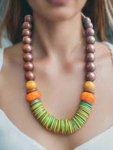 Load image into Gallery viewer, "Chocolate Mint" Coconut Chip Neccklace