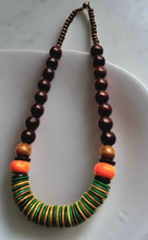 Load image into Gallery viewer, "Chocolate Mint" Coconut Chip Neccklace