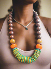 Load image into Gallery viewer, "Chocolate Mint" Coconut Chip Neccklace