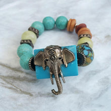 Load image into Gallery viewer, Turquoise Elephant Bracelet