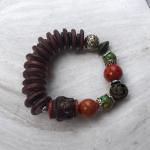 Load image into Gallery viewer, Brown Buddha Head Bracelet