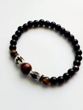 Load image into Gallery viewer, Men's 8mm Onyx Tiger Eye Bracelet Style#13