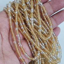 Load image into Gallery viewer, Matt Gold/White Waistbeads
