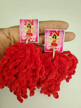 Load image into Gallery viewer, Cardi B Chenille Tassel Earrings
