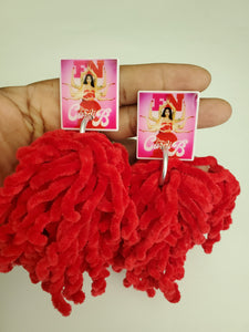 Cardi B Chenille Tassel Earrings
