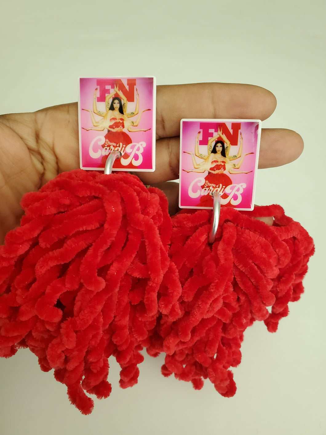 Cardi B Chenille Tassel Earrings