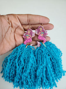 "Cocoa Mermaid" Tassel Earrings