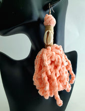 Load image into Gallery viewer, Cowrie Shell Tassel Earrings
