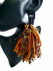 " Mother Earth Sprouting" Tassel Earrings
