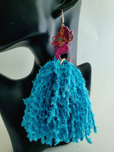 "Cocoa Mermaid" Tassel Earrings