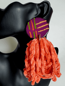Chenille Tassel Earrings