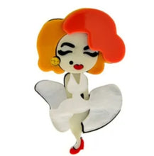 Load image into Gallery viewer, Marilyn..Acrylic Brooch Pin
