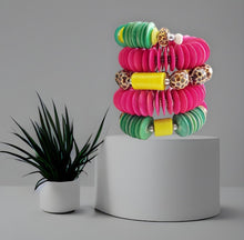 Load image into Gallery viewer, Hot Pink Leopard Wrap Bracelet
