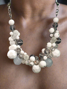 White Chunky Chain Necklace