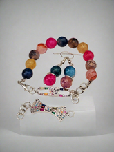 Load image into Gallery viewer, Agate Bracelet &amp; Earrings Set Style#14
