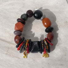 Load image into Gallery viewer, Chunky Bold Black+Brown Bracelet
