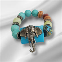 Load image into Gallery viewer, Turquoise Elephant Bracelet
