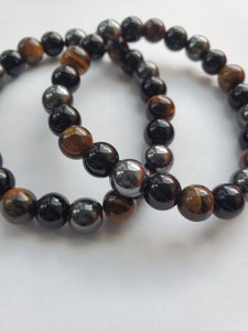 Men's Hematite & Tiger Eye Bracelet