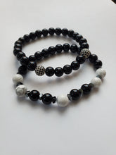Load image into Gallery viewer, Men&#39;s 8mm Onyx Bracelet Set Style#12

