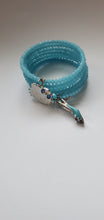 Load image into Gallery viewer, &quot;Glam Kitten&quot; Kid Lt Blue Wrap Bracelet
