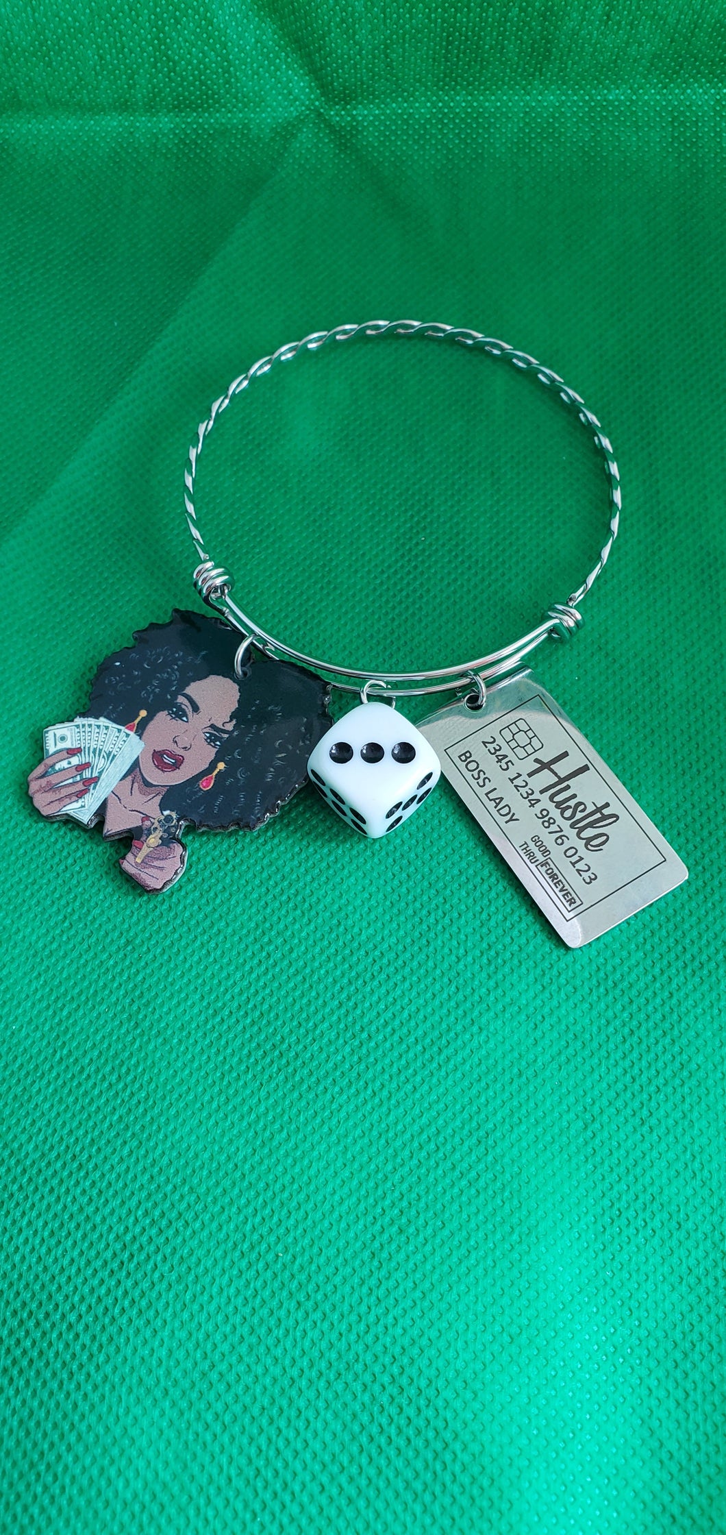 Stainless steel Charm Bangle