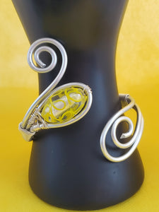 Lemon Drop Swirl Cuff Bracelet