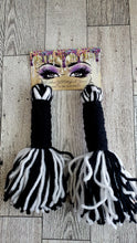 Load image into Gallery viewer, Slender Salt &amp; Pepper Tassel Earrings
