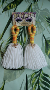 Golden Elephant Tassel Earrings