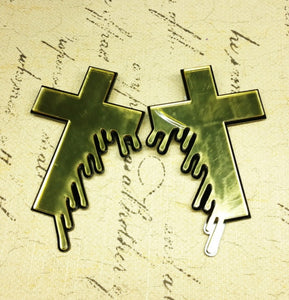 Bleeding Crosses Earrings